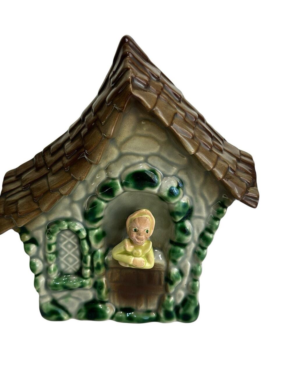 Vintage Pixie Potters Fairy Wall Pocket 1940s Fantasy Fairies